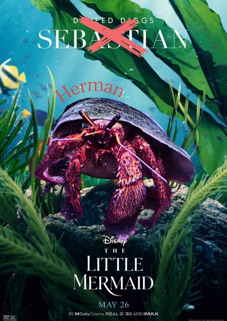 Herman the Hermit Crab on The Little Mermaid Poster