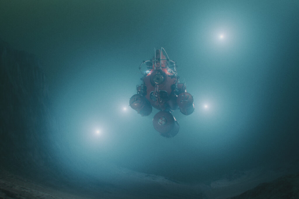 underwater submersible in the ocean
